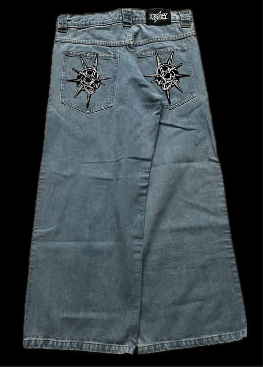 Blue Skull Jeans